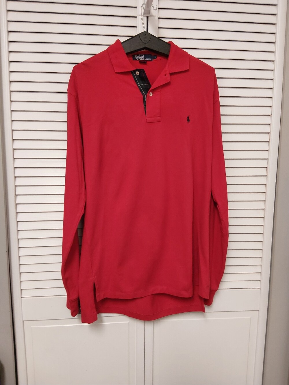 Vintage Polo by Ralph Lauren Bright Red Long-Sleeve Polo